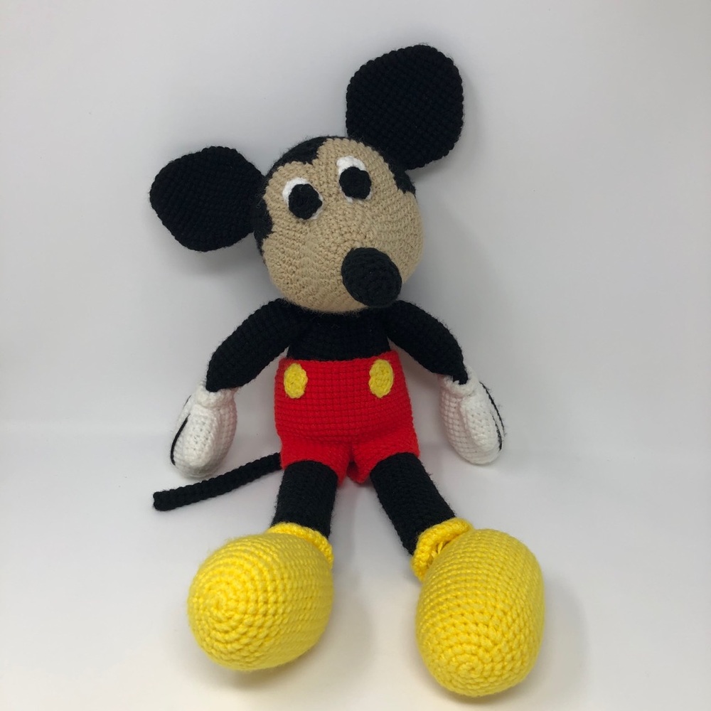 Crocheted Handmade Mickey Mouse Plush Doll